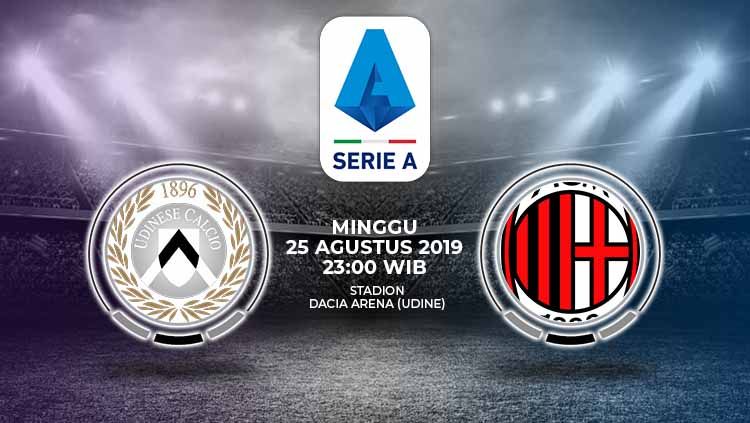 Susunan Pemain Pertandingan Serie A Italia 2019/20 Udinese vs AC Milan Copyright: © Grafis: Yanto/Indosport.com