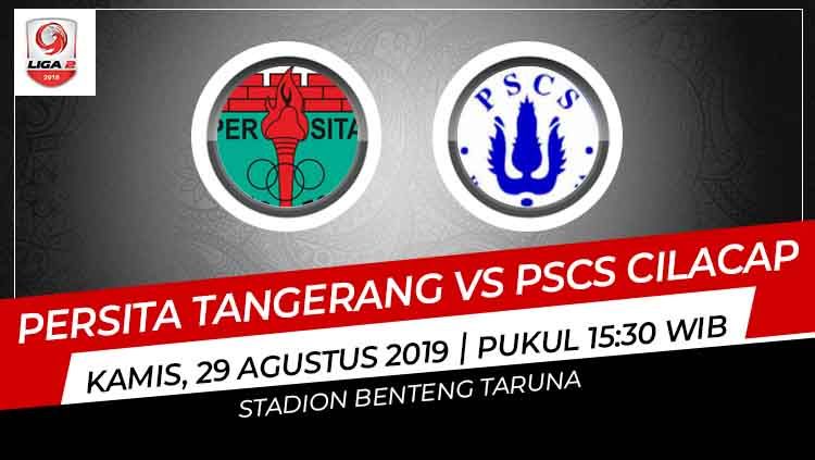 Prediksi pertandingan Persita Tangerang vs PSCS Cilacap pada pekan ke-13 Liga 2 2019, Kamis (29/08/19), di Stadion Sports Center Kelapa Dua. Copyright: © INDOSPORT