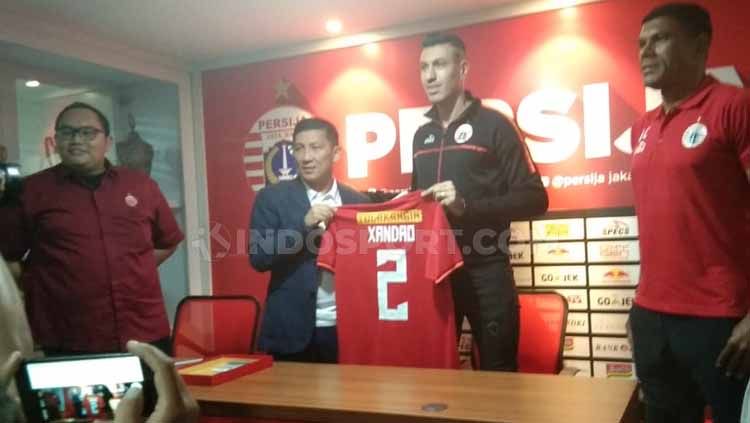 Xandao resmi diperkenalkan kepada publik gabung Persija Jakarta. Copyright: © Zainal Hasan/INDOSPORT