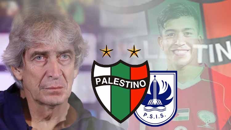 Palestino, PSIS Semarang, Manuel Pellegrini dan Jonathan Cantillana Copyright: © INDOSPORT
