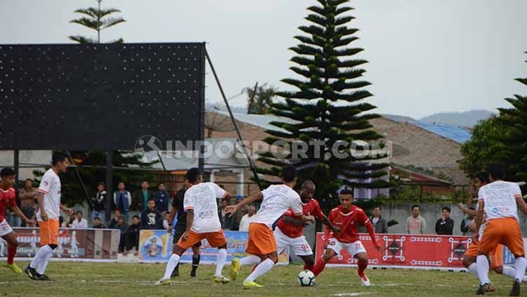 Salah satu pertandingan Liga 3 2019 Zona Sumut. Copyright: © Aldi Aulia Anwar/INDOSPORT
