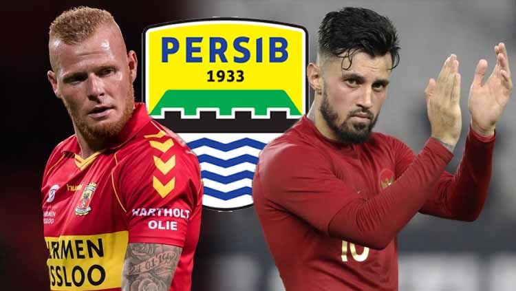 Thomas Verheydt, logo Persib dan Stefano Lilipaly Copyright: © VI Images via Getty Images/INDOSPORT