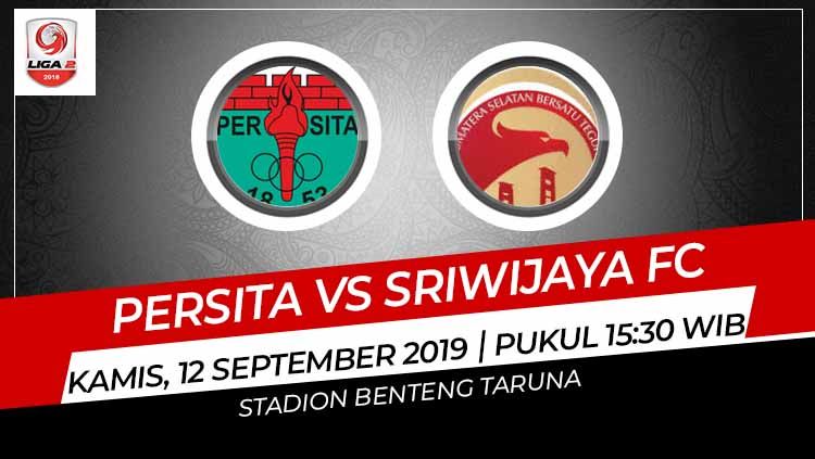 Persita Tangerang sukses meraih kemenangan tipis 1-0 atas Sriwijaya FC di Liga 2 2019 Wilayah Barat. Copyright: © INDOSPORT