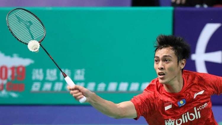 Raksasa Chinese Taipei, Chou Tien Chen, berhasil mengandaskan tunggal putra Indonesia, Shesar Hiren Rhustavito, di perempatfinal Korea Open 2019. Copyright: © Dok. PBSI