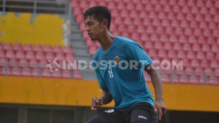 Yongki Ariwibowo striker tangguh Liga Indonesia dan Timnas Indonesia. Foto: Muhammad Effendi/INDOSPORT. Copyright: © Muhammad Effendi/INDOSPORT