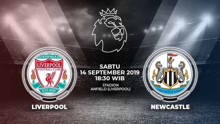 Prediksi pertandingan pekan kelima kompetisi sepak bola Liga Inggris 2019/20 antara Liverpool menghadapi Newcastle United yang akan digelar di Stadion Anfield, Sabtu (14/09/19). Copyright: © Grafis: Indosport.com