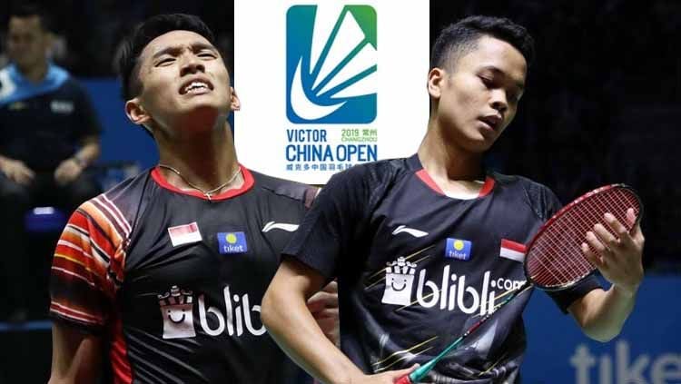 Jonatan Christie dan Anthony Ginting, dua wakil tunggal putra Indonesia di China Open 2019. Copyright: © bwfworldtour.bwfbadminton.com/INDOSPORT