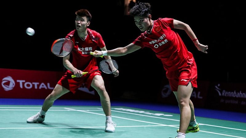Pertempuran saudara antara Zheng Siwei/Huang Yaqiong melawan Wang Yilyu/Huang Dongping di final Fuchou China Open 2019 menjadi hal mengerikan yang disorot BWF. Copyright: © Shi Tang/Contributor/Getty Images
