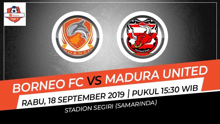 Pertandingan Borneo FC vs Madura United. Copyright: © Grafis: Indosport.com