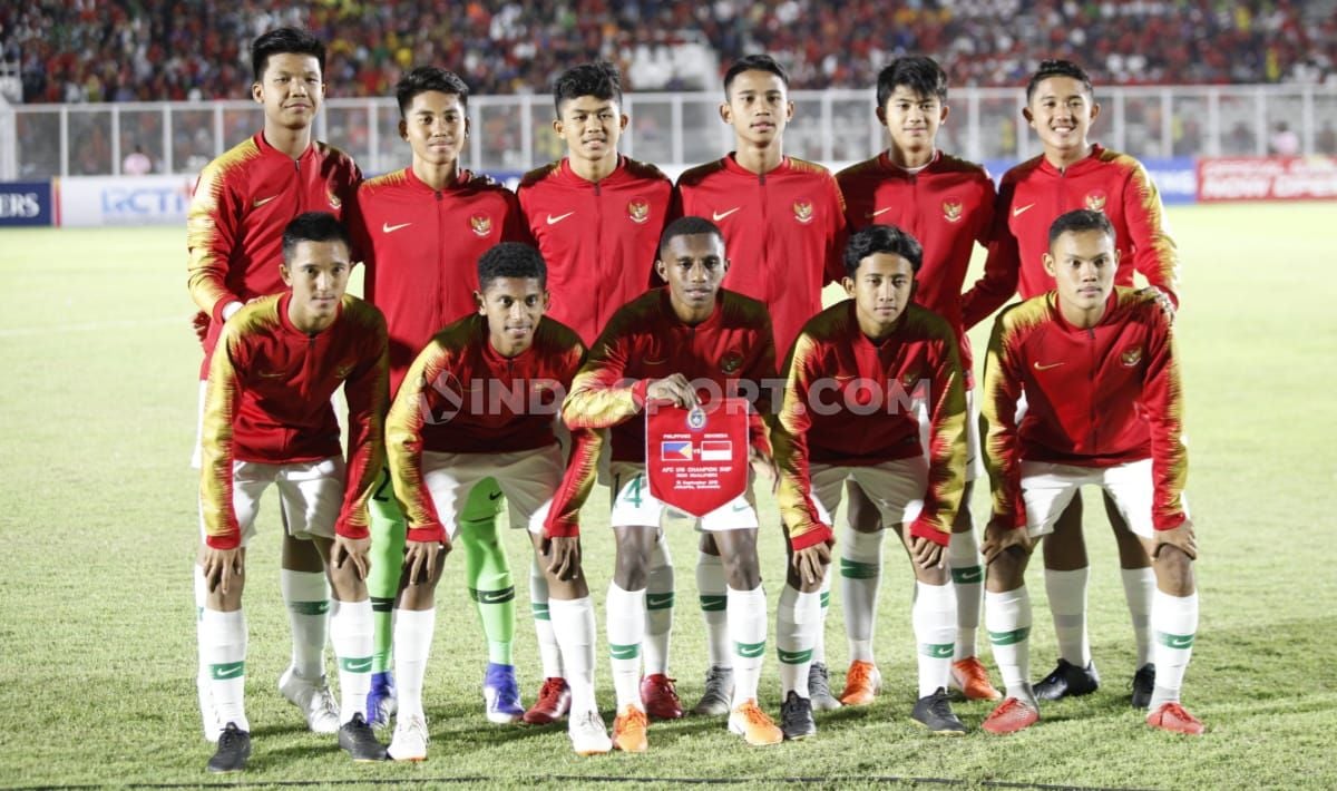Timnas Indonesia U-16 menghadapai Brunei Darussalam dalam lanjutan penyisihan Grup G Kualifikasi Piala Asia U-16 2020. Copyright: © Herry Ibrahim/INDOSPORT