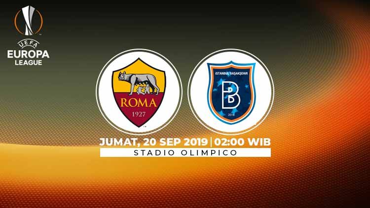 AS Roma akan mencoba melanjutkan tren positif mereka dalam ajang Liga Europa 2019/20 dengan menjamu Istanbul Basaksehir di Stadio Olimpico pada Jumat (20/9/19). Copyright: © INDOSPORT