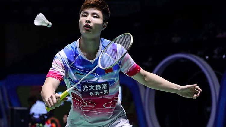 Comeback luar biasa dilakukan Shi Yuqi dengan melesat ke final Denmark Open 2022 dan pencapaian itu memutus penantiannya ke final dalam tiga tahun terakhir. Copyright: © Shi Tang/Getty Images