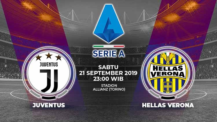 Prediksi pertandingan Juventus vs Hellas Verona di Serie A Italia 2019/20. Copyright: © Grafis: Yanto/Indosport.com
