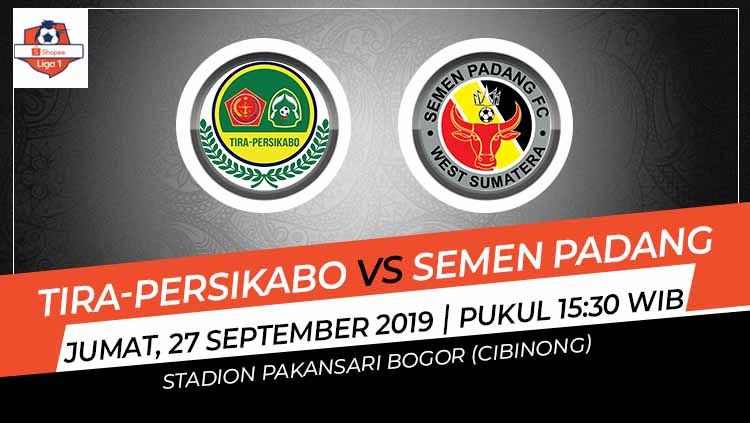Berikut prediksi pertandingan Shopee Liga 1 2019 Tira-Persikabo vs Semen Padang di Stadion Pakansari, Bogor, Jumat (27/09/19) pukul 15.30 WIB Copyright: © Grafis: Indosport.com