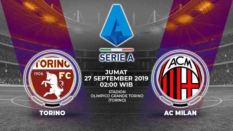 Dua tim yang sedang terluka, Torino dan AC Milan, akan bersua pada laga giornata kelima Serie A Italia 2019-2020, Jumat (27/09/19) dini hari WIB. Copyright: © Grafis: Yanto/Indosport.com