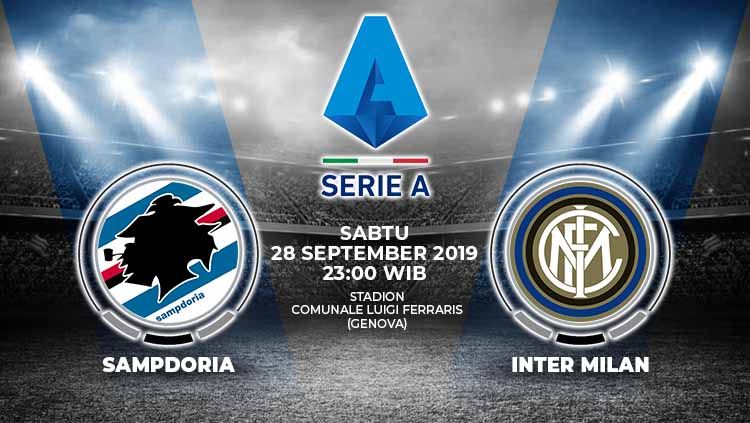 Berikut prediksi pertandingan Sampdoria vs Inter Milan pekan keenam Serie A Italia di Stadion Luigi Ferrari, Sabtu (28/09/19) 23.00 WIB Copyright: © Grafis: Yanto/Indosport.com