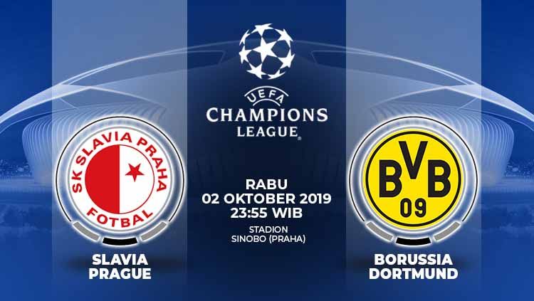 Berikut prediksi pertandingan Slavia Praha vs Borussia Dortmund dalam lanjutan Grup F Liga Champions 2019-2020, Rabu (02/10/19) WIB Copyright: © Grafis: Yuhariyanto/INDOSPORT