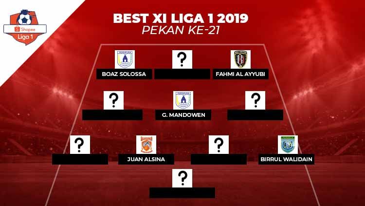 Starting terbaik Liga 1 2019 Pekan 21. Copyright: © Grafis: Indosport.com