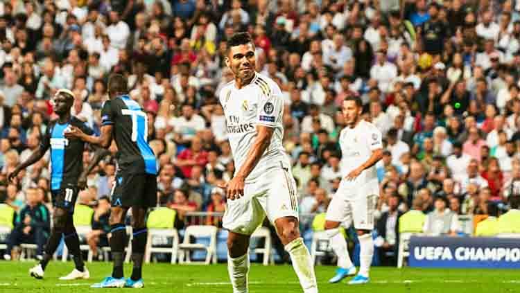 Selebrasi pemain Real Madrid, Casemiro Copyright: © Sonia Canada/GettyImages