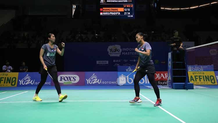 Della/Rizki melaju ke final Indonesia Masters 2019 usai mengalahkan wakil China. Copyright: © Humas PBSI