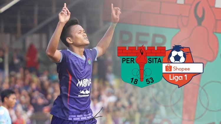 Daftar top skor hingga babak 8 besar Liga 2 2019 membuat Striker Persita Tangerang Sirvi Arfani dipepet penyerang Persiraja Banda Aceh Assanur Rijal. Copyright: © Persita FC Official