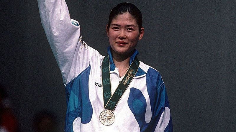 Bang Soo-hyun saat memenangkan kejuaraan bulutangkis di tahun 1996 Copyright: © Henri Szwarc/Bongarts/Getty Images