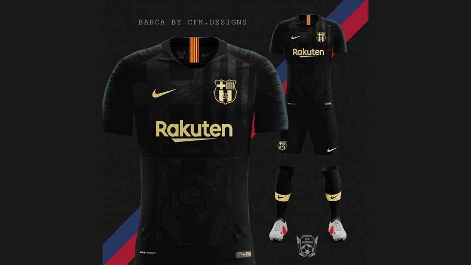 Jersey baru Barcelona. Copyright: &copy; footyheadlines.com