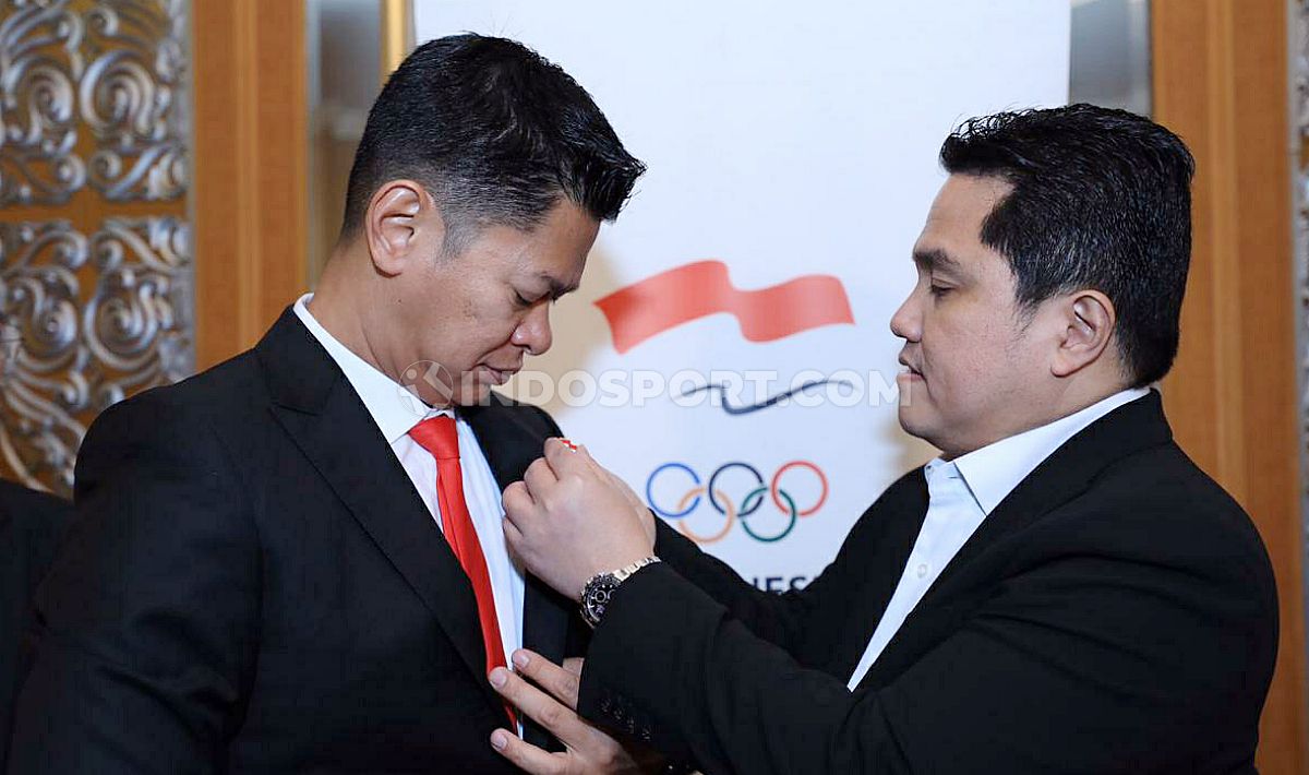 Raja Sapta Oktohari resmi menjabat sebagai Ketua Umum Komite Olimpiade Indonesia (KOI) periode 2019-2023. Okto terpilih secara aklamasi pada Kongres KOI di Hotel Ritz Carlton, Rabu (09/10/19). Copyright: © Herry Ibrahim/INDOSPORT