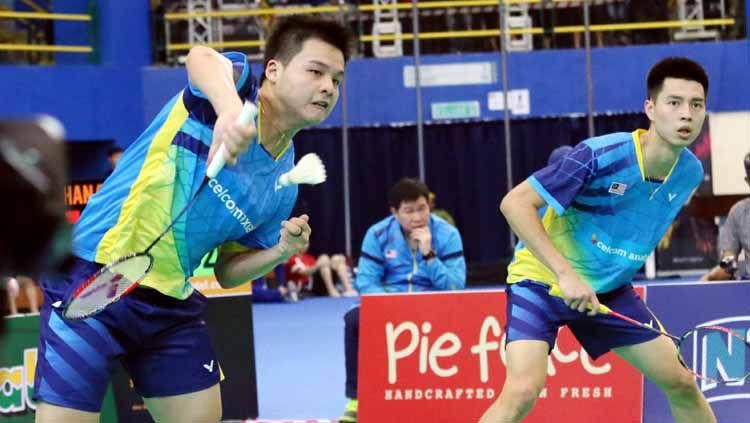 Reli jatuh bangun dalam pertandingan Ong Yew Sin/Teo Ee Yi vs Huang Kai Xiang/Liu Cheng (China) dinobatkan sebagai momen terbaik di final Thailand Masters 2020 Copyright: © st.com.my