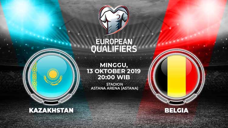 Pertandingan Kazakhstan vs Belgia. Copyright: © Grafis: Yanto/Indosport.com