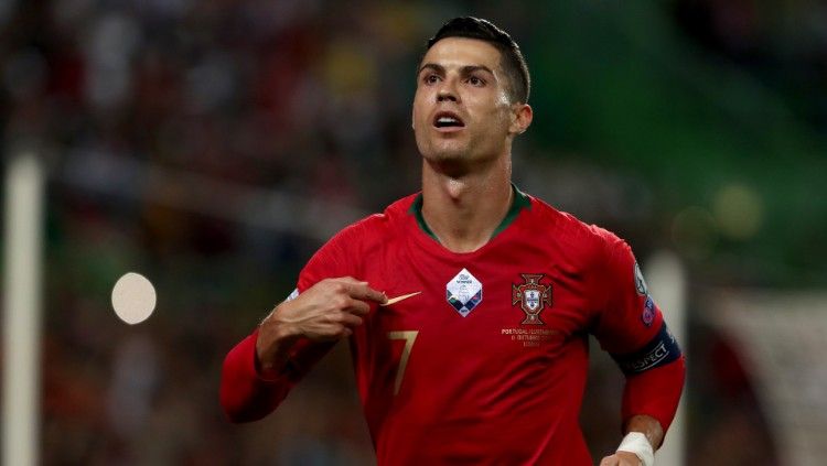Pemain megabintang Timnas Portugal, Cristiano Ronaldo saat merayakan gol ke gawang Luksemburg beberapa pekan lalu. Copyright: © https://twitter.com/Sporf