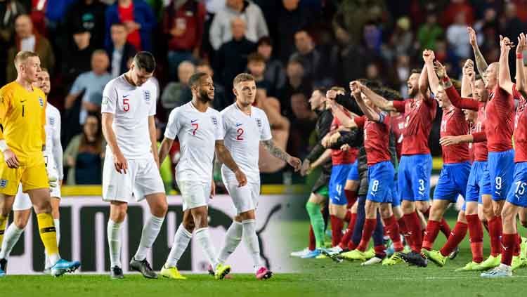 Kekalahan Timnas Inggris atas Republik Ceko dalam lanjutan Kualifikasi Euro 2020 imbas dari buruknya lini pertahanan Copyright: © PressFocus/MB Media/Thomas Eisenhuth/Getty Images