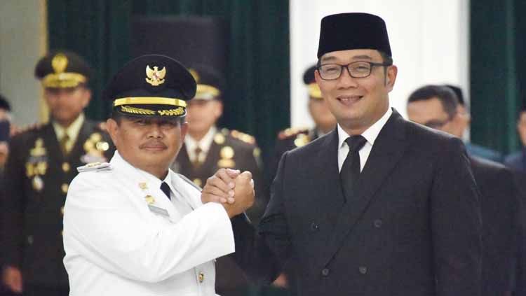 Gubernur Jawa Barat, Ridwan Kamil, banjir doa dari sejumlah tokoh olahraga termasuk eks bos Inter Milan setelah mengumumkan kepergian sang putra, Emmeril Kahn Mumtadz. Copyright: © http://infopublik.id