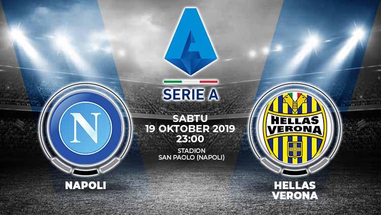 Berikut prediksi pertandingan Napoli vs Hellas Verona pekan ke-8 Serie A Italia 2019-2020 di Stadion San Paolo, Sabtu (19/10/19) WIB Copyright: © Grafis: Yanto/Indosport.com
