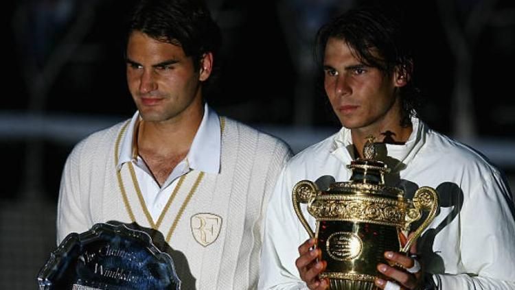 Roger Federer dan Rafael Nadal di Wimbledon 2008 Copyright: © Tennis World USA