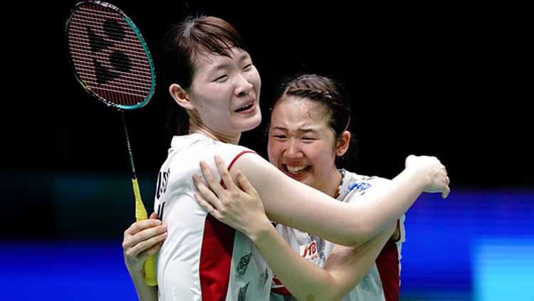 Juara Dunia dua kali asal Jepang, yakni Pasangan Mayu Matsumoto/Wakana Nagahara sukses mengalahkan juara bertahan untuk meraih gelar All England 2021. Copyright: © zimbio.com