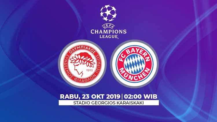 Prediksi pertandingan Liga Champions antara Olympiakos vs Bayern Munchen pada Rabu (23/10/19) dini hari WIB, di mana laga ini akan jadi misi bangkit Die Roten. Copyright: © INDOSPORT
