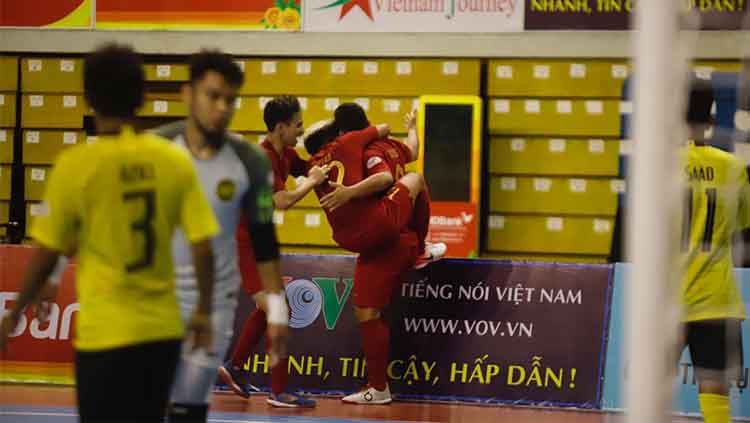Indonesia sukses kalahkan Malaysia 3-2 di laga perdana grup B Piala AFF Futsal 2019, Senin (21/10/19). Copyright: © Media FFI