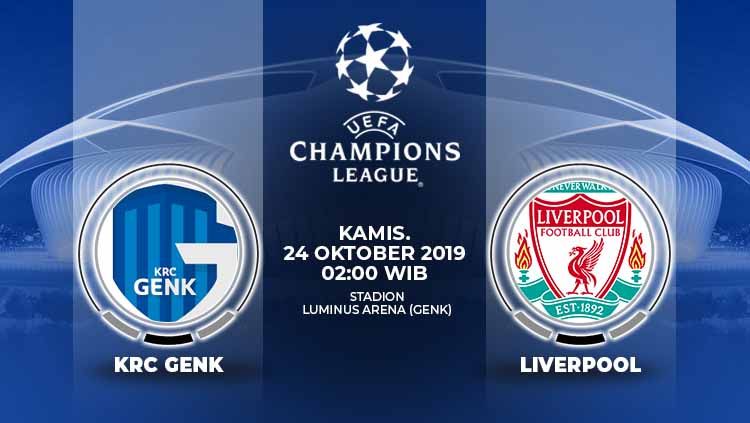 Pertandingan KRC Genk vs Liverpool di Liga Champions bisa dinikmati lewat live streaming. Copyright: © Grafis: Yanto/Indosport.com