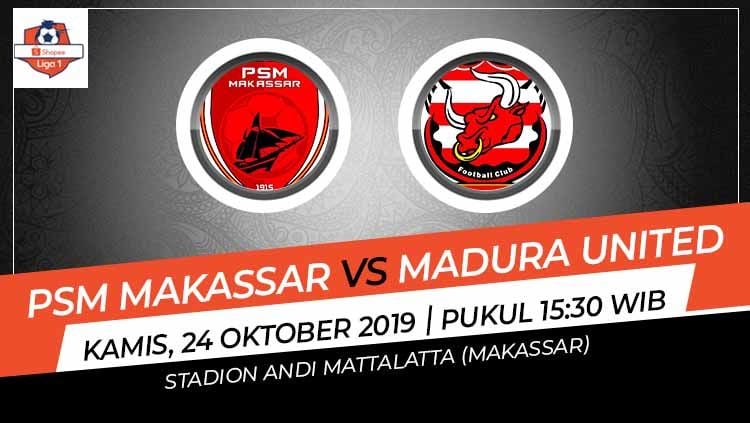 Pertandingan PSM Makassar vs Madura United. Copyright: © Grafis: Indosport.com
