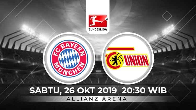Prediksi pertandingan Liga Jerman pekan ke-9 antara Bayern Munchen menghadapi Union Berlin yang akan digelar di Stadion Allianz Arena, Sabtu (26/10/19) malam WIB. Copyright: © INDOSPORT