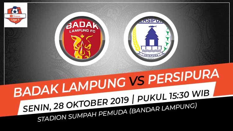 Pertandingan Badak Lampung vs Persipura Jayapura. Copyright: © Grafis: Indosport.com