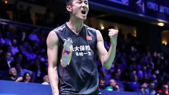 Selebrasi pemain asal China, Chen Long. Copyright: © Shi Tang/Getty Images
