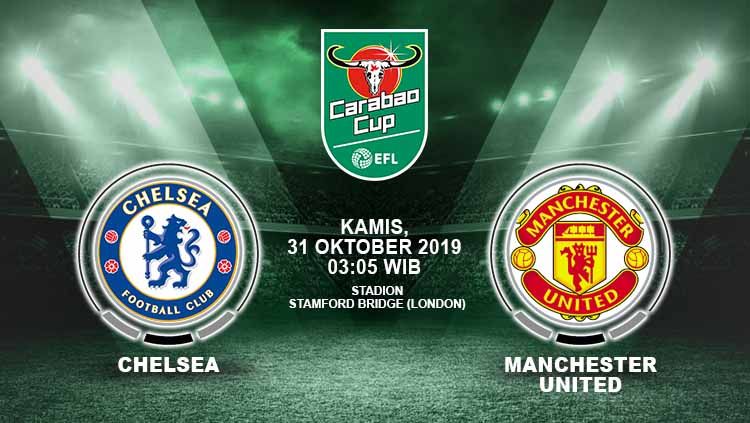 Prediksi pertandingan Chelsea vs Manchester United pada ajang Piala Liga Inggris-Carabao Cup 2019-2020, Kamis (31/10/19), pukul 03.05 WIB. Copyright: © Grafis: Yanto/Indosport.com