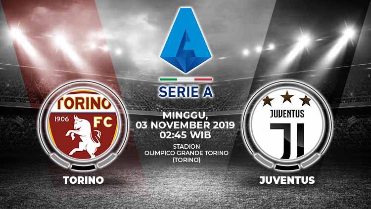 Juventus akan bertandang ke markas rival sekota mereka, Torino dalam lanjutan pekan ke-11 Serie A Italia, Minggu (03/11/19) pukul 02.45 dini hari WIB. Copyright: © Grafis: Yanto/Indosport.com