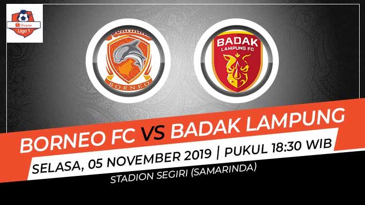 Pertandingan antara Borneo FC vs Badak Lampung. Copyright: © Grafis: Indosport.com