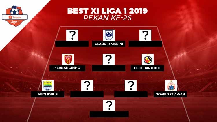 Best Starting XI Liga 1 2019 pekan ke-26. Copyright: © Grafis: Indosport.com