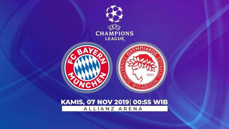 Bayern Munchen akan menjalani ujian berat kala melawan Olympiakos, Kamis (7/11/19), dalam matchday keempat grup B Liga Champions 2019/20. Copyright: © INDOSPORT