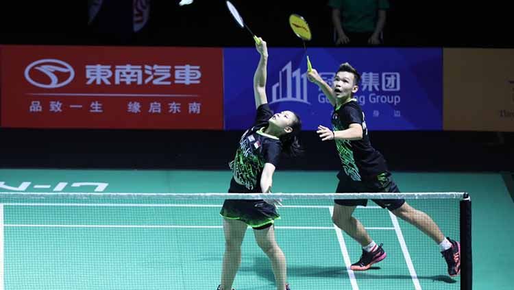 Pasangan Rinov Rivaldy/Pitha Haningtyas Mentari sukses meraih gelar Spain Masters 2021 usai mengalah Niclas Nohr/Amalie Magelund, Minggu (23/05/21) di Huelva, Spanyol. Copyright: © Humas PBSI