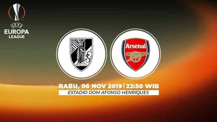 Prediksi pertandingan Liga Europa 2019-2020 Vitoria Guimaraes vs Arsenal match day 4 Grup F, Rabu (06/11/19), pukul 22.50 WIB, di Stadion D. Afonso Henriques. Copyright: © INDOSPORT